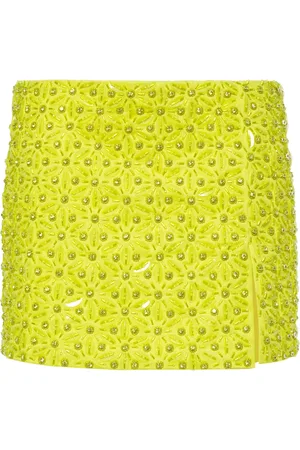 Des Phemmes Falda corta con bordado floral