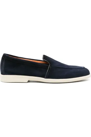santoni Mocasines de gamuza con ribete