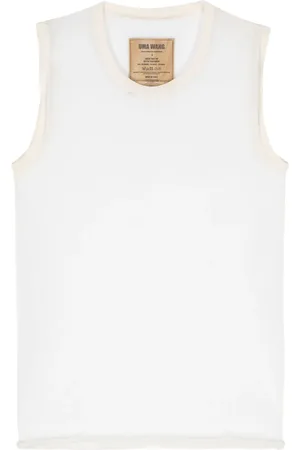 UMA WANG Camiseta transparente de canalé
