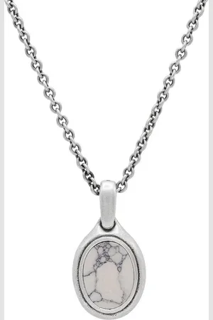 John Varvatos Collar con dije ovalado de howlita