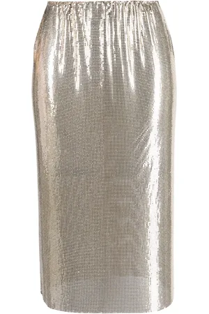 Sportmax Falda midi con pretina elástica y lentejuelas