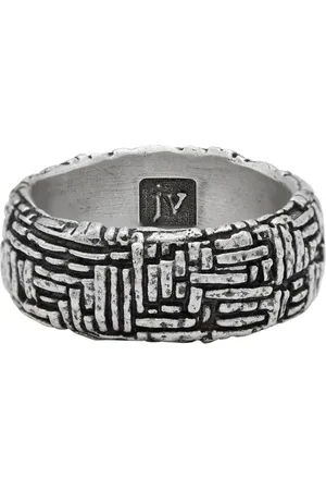 John Varvatos Anillo entretejido en plata de ley