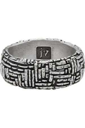 John Varvatos Anillo entretejido en plata de ley