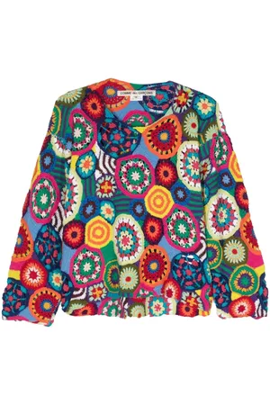 Comme des Garçons Suéter de crochet con motivo floral