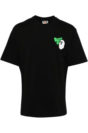 A Bathing Ape Playera con logo estampado