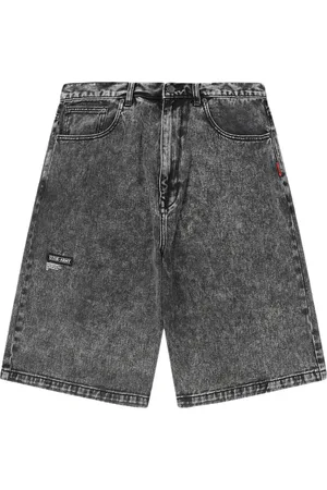 Izzue Shorts de mezclilla con parche del logo