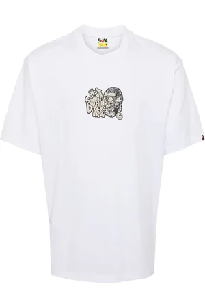 A Bathing Ape Playera con logo estampado