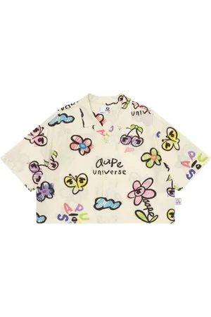 A Bathing Ape Camisa con botones y logo estampado