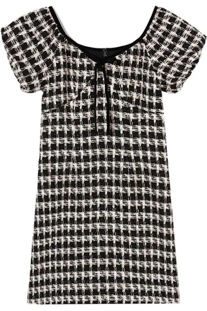 B+AB Vestido de tweed con mangas farol