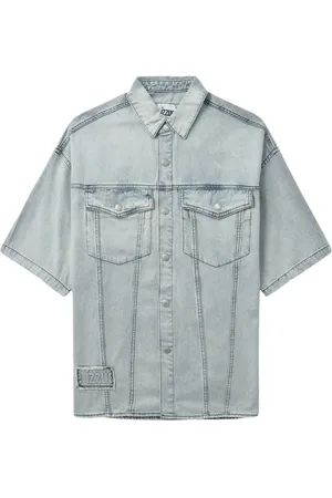 Izzue Camisa de mezclilla con efecto lavado