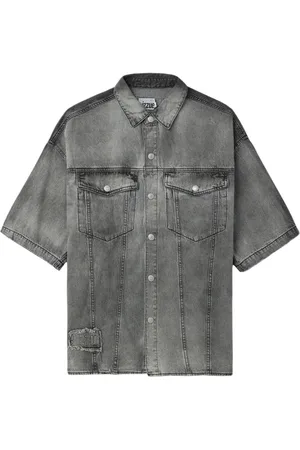 Izzue Camisa de mezclilla con efecto lavado