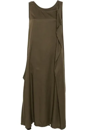 YOHJI YAMAMOTO Vestido largo sin mangas con cuello en V