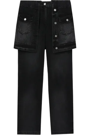 JUUN.J Pantalones con falda estilo chamarra de mezclilla