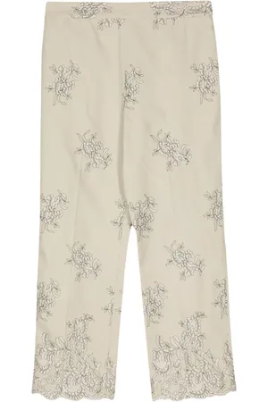 Giambattista Valli Pantalones rectos con estampado trompe l