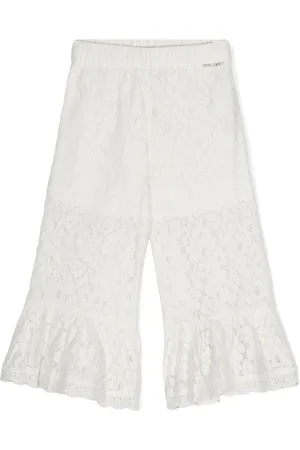 Twin-Set Pantalones con encaje floral
