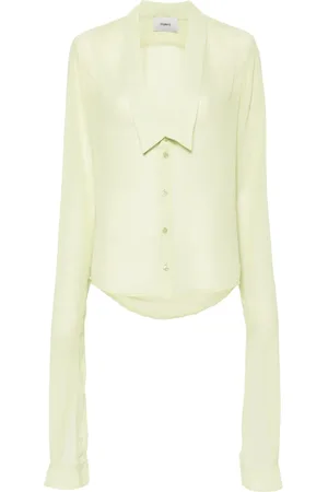 COPERNI Camisa semitraslúcida con cuello abierto