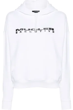 MUGLER Hoodie con aplique del logo