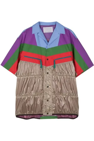Kolor Camisa drapeada con diseño color block