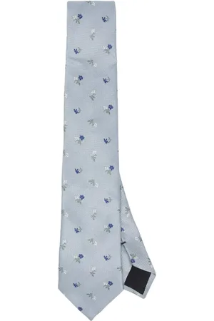 Paul Smith Corbata de seda con bordado floral