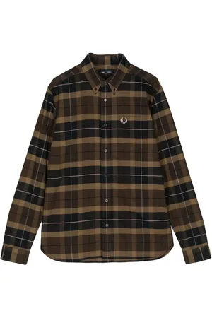 Fred Perry Camisa a cuadros con logo bordado
