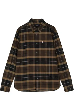 Fred Perry Camisa a cuadros con logo bordado