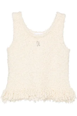 Paco rabanne Top tejido con placa del logo