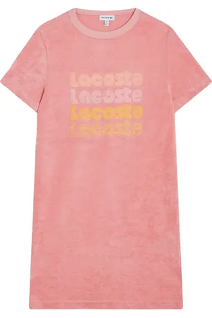 Lacoste Vestido estilo playera con logo estampado