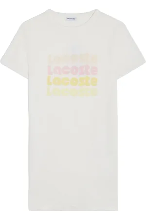 Lacoste Vestido estilo playera con logo estampado