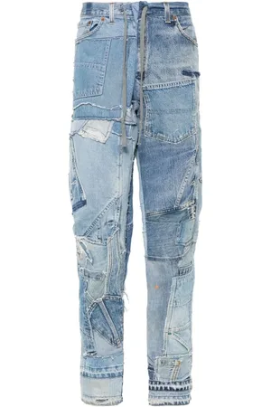 GREG LAUREN Jeans con diseño patchwork