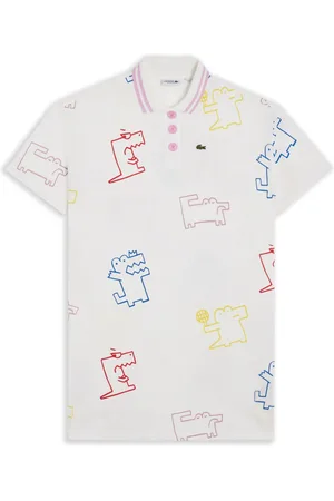 Lacoste Vestido estilo playera tipo polo Cartoon Crocodiles
