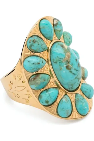 Aurélie Bidermann Anillo de sello con turquesa