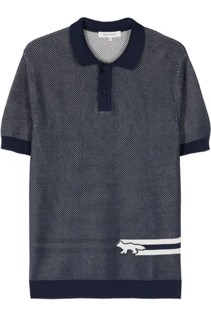 Maison Kitsuné Playera tipo polo con motivo Fox