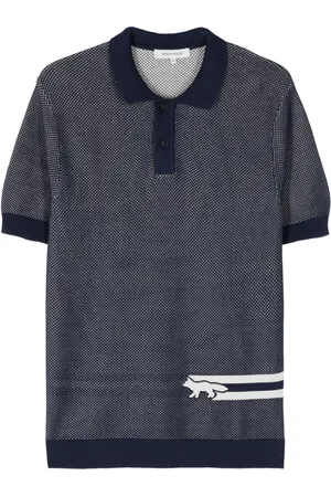 Maison Kitsuné Playera tipo polo con motivo Fox