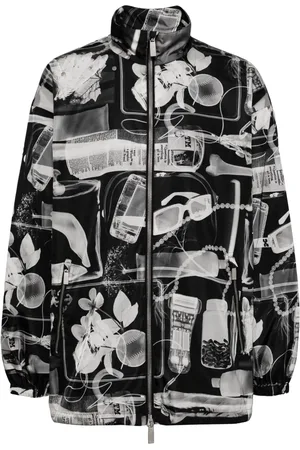 OFF-WHITE Chamarra rompevientos con estampado de rayos X