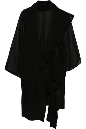 YOHJI YAMAMOTO Abrigo midi texturizado