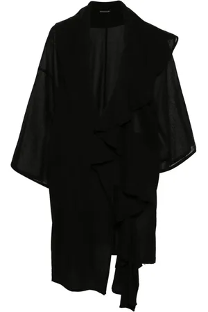 YOHJI YAMAMOTO Abrigo midi texturizado