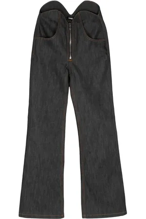 We11 Done Jeans anchos con tiro alto