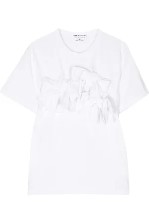 Comme des Garçons Playera con panel de volantes