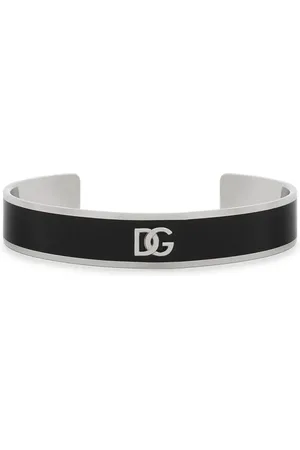 Dolce & Gabbana Pulsera esmaltada con logo en relieve