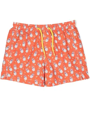 MC2 SAINT BARTH Shorts de playa con estampado gráfico
