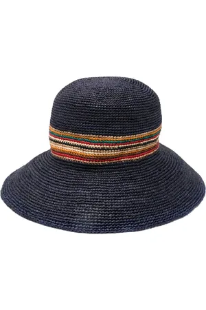 Paul Smith Sombrero de paja con paneles en contraste