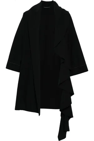 YOHJI YAMAMOTO Chamarra texturizada abierta en el frente