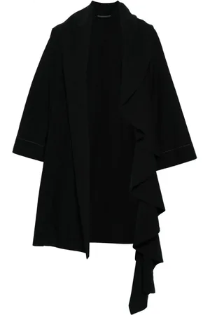 YOHJI YAMAMOTO Chamarra texturizada abierta en el frente
