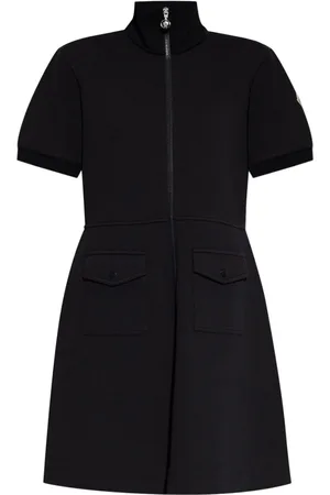 Moncler Vestido de piqué acampanado