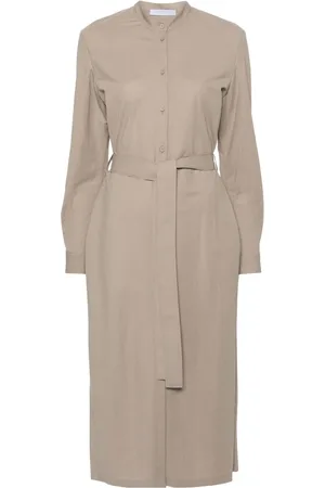 Harris Wharf London Vestido camisero midi con cinturón