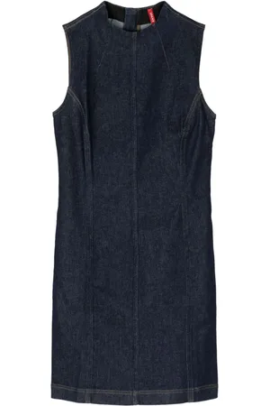 Spanx Vestido de mezclilla sin mangas midi