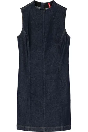 Spanx Vestido de mezclilla sin mangas midi