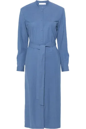 Harris Wharf London Vestido camisero midi con cinturón