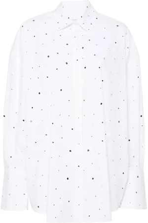GIUSEPPE DI MORABITO Camisa de popelina con detalles de strass