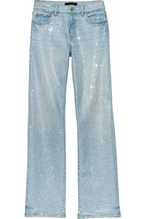 Purple Brand Jeans rectos con detalles de strass